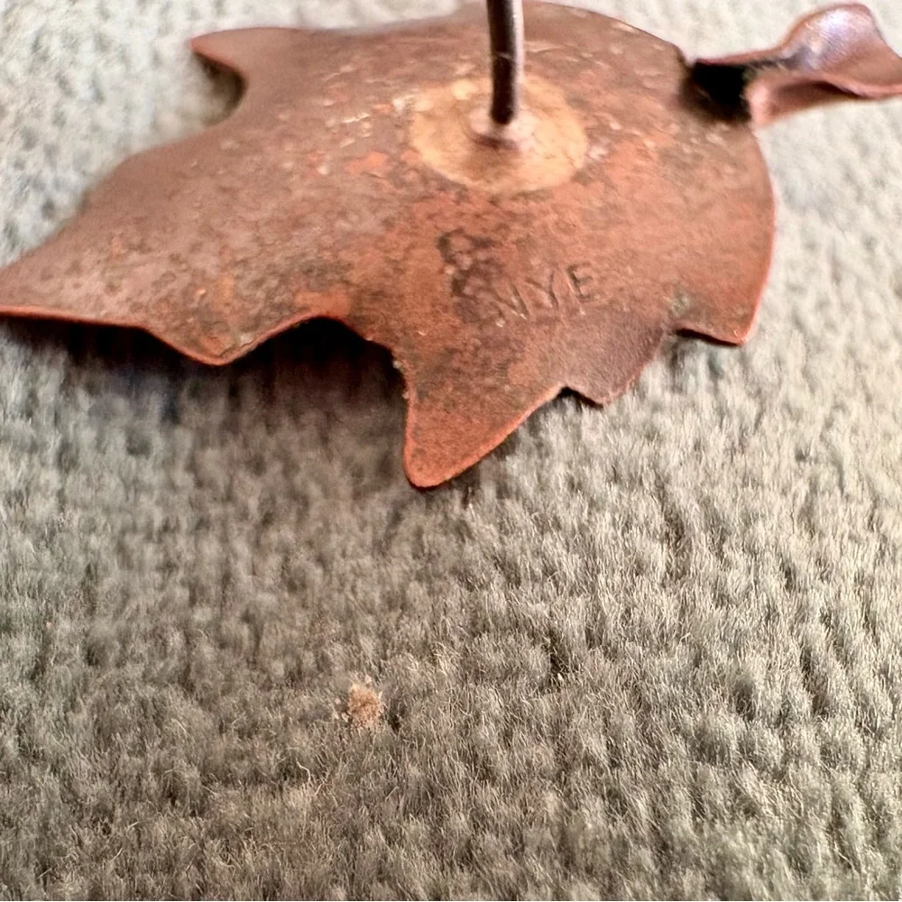 3 FOR $25: Copper Stuart Nye Maple Leaf Earrings - Picture 3 of 3